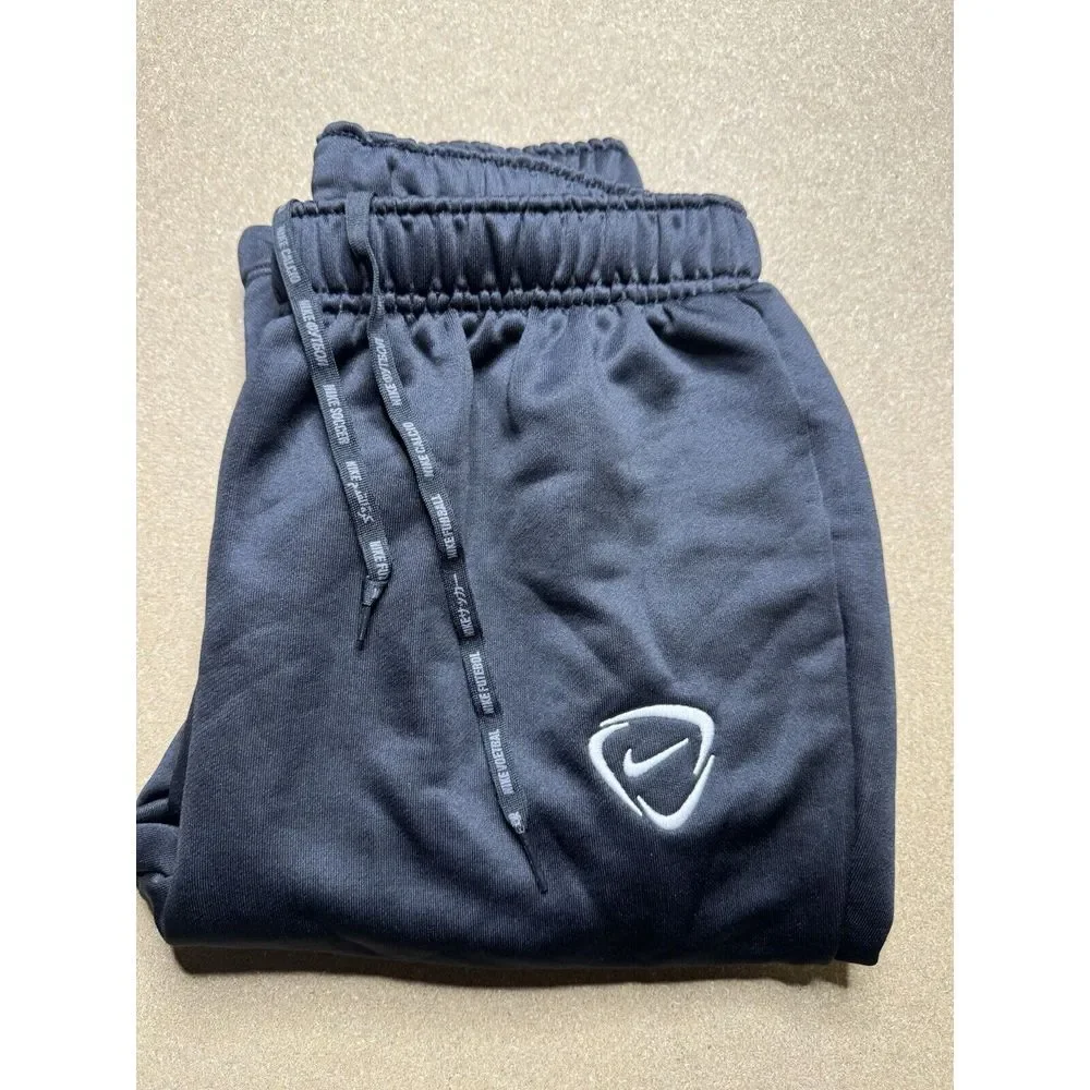 VTG Y2K Nike soccer Jogger Sweatpants‎ SMALL Gray Stretch Fleece Athleisure